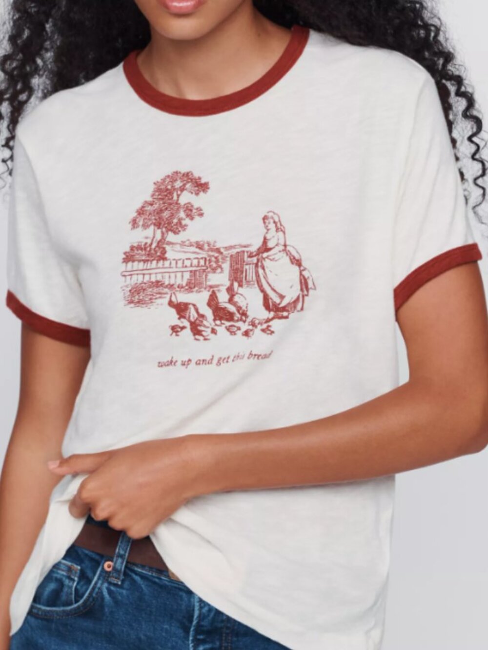 Anthropologie / Pilcro Cotton Heritage 100% Cotton Ringer Tee
